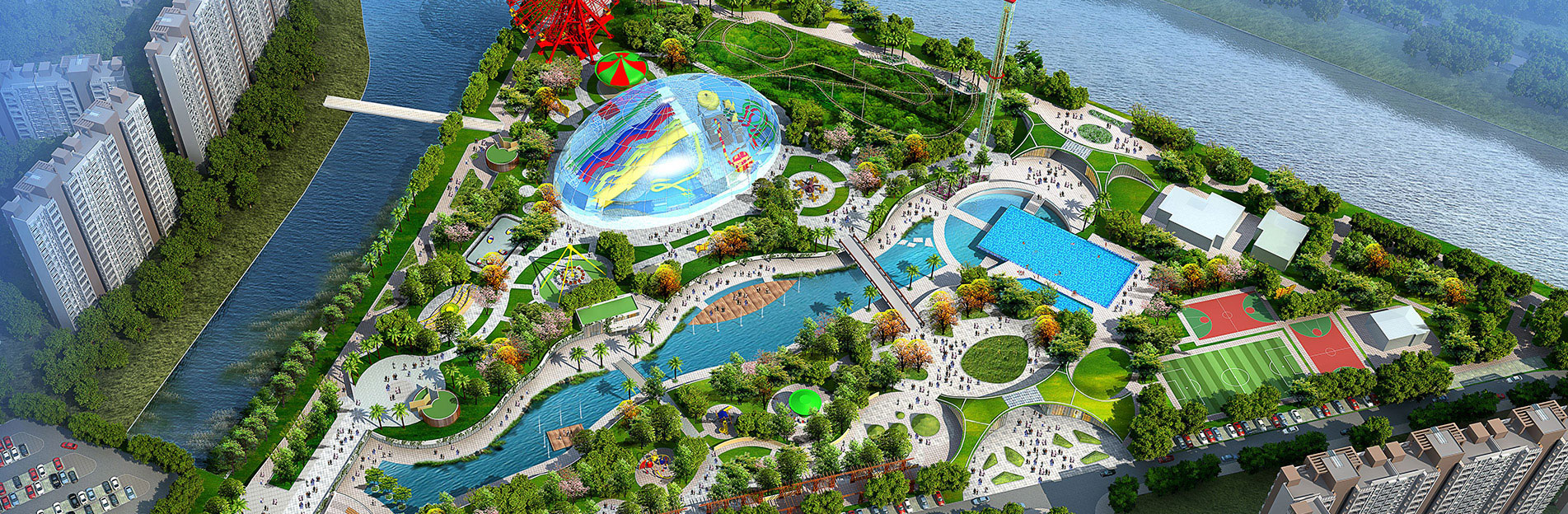 公園景(jǐng)觀設計 茂名錦繡金海岸概念性規劃方案